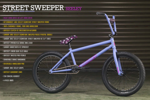 Sunday 2023 Street Sweeper - Jake Seeley Signature (Matte Blue Lavender 20.75") Complete Bike