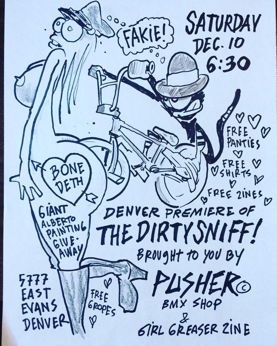 Bone Deth: The Dirty Sniff DVD Premier Flier and Info