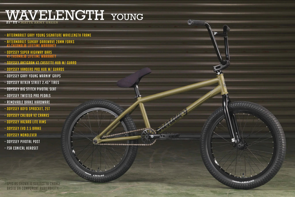 Sunday 2023 Wavelength - Gary Young Signature (Matte Army 21") Complete Bike